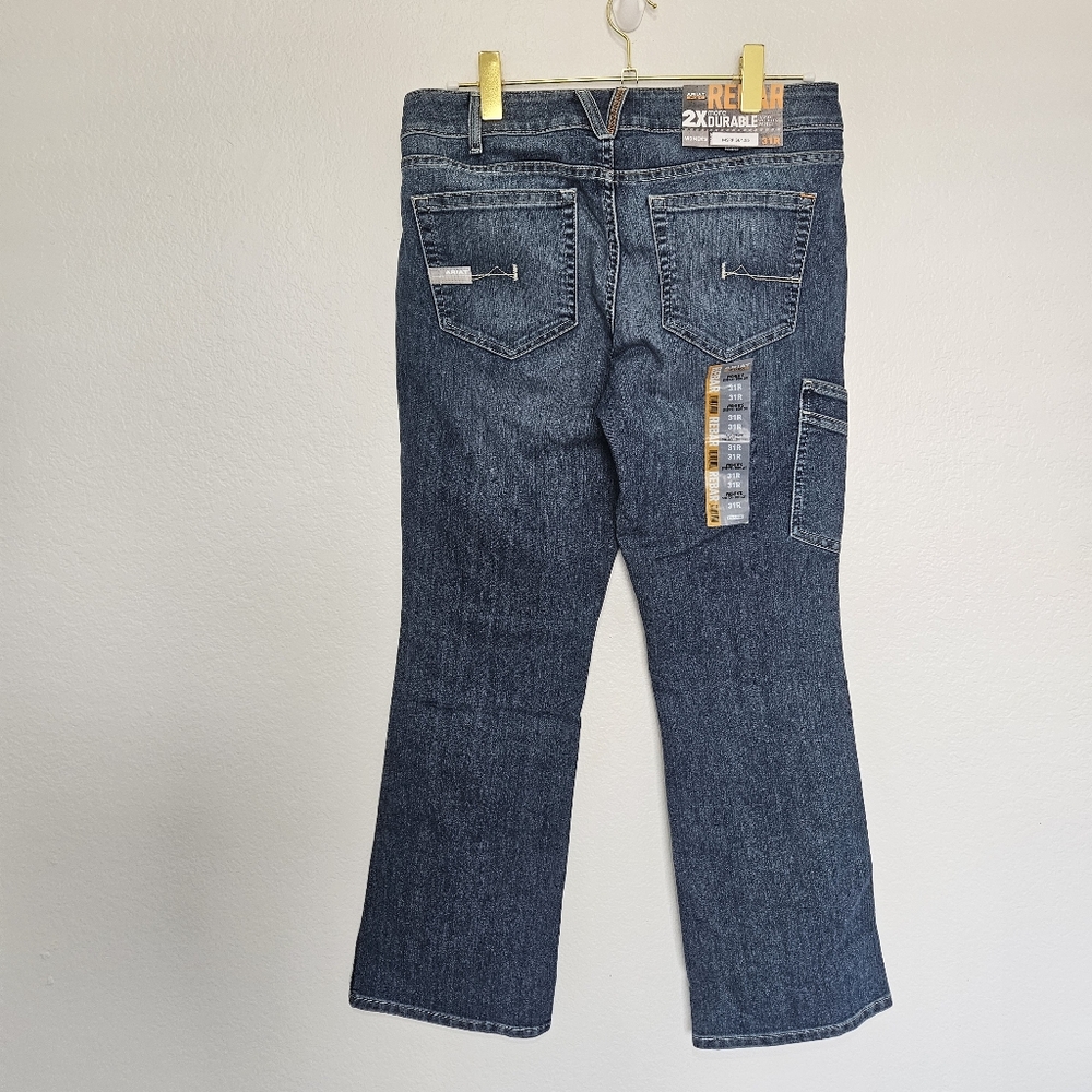 NWT Ariat | Rebar Mid Rise Raven DuraStretch In Sofia Boot Cut Jean Womens 31R - Picture 4 of 9